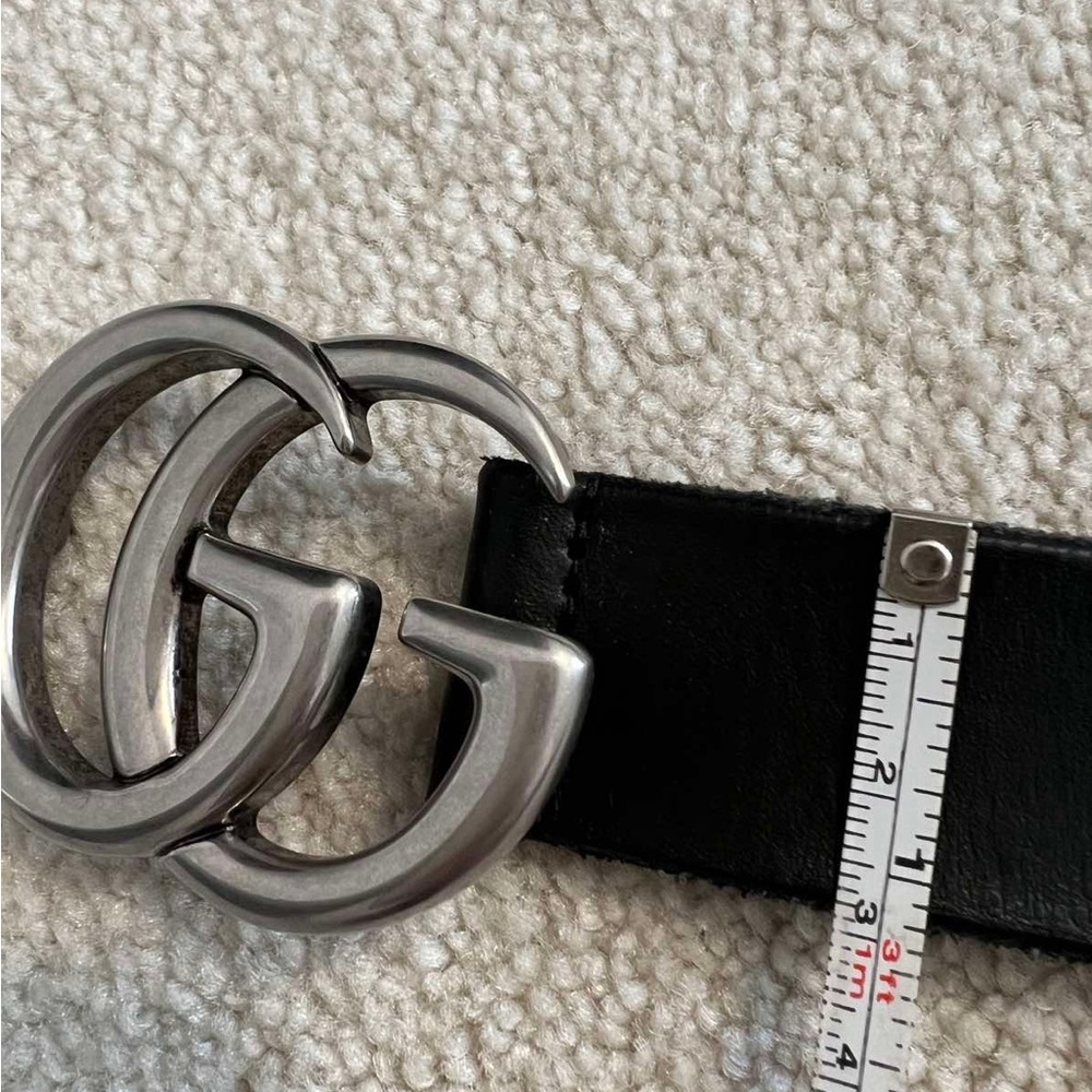 Gucci GG Marmont Mens black leather belt ๐ฏ Authentic - Picture 3 of 9